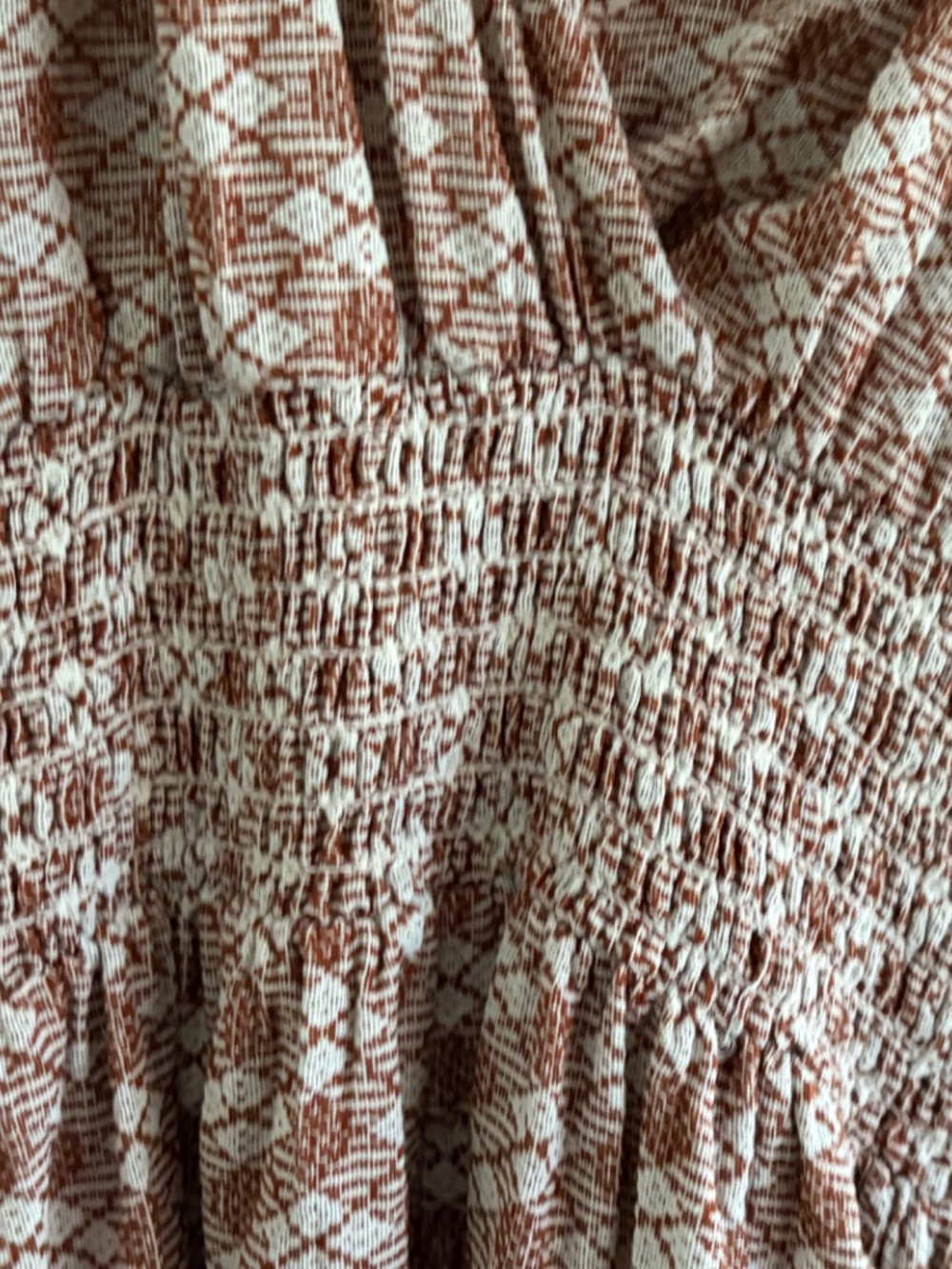 Ace & Jig SMOCKED BROWN CREAM DRESS WOMENS SMALL S - Picture 5 of 8